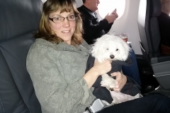 Carol and Pula in Airplane
