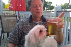 Pula enjoys a beer with Dad 2017