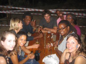 We all had a nice time dancing or playing pool in a very international bar.  