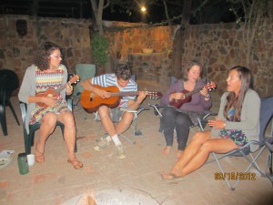 We had a little love fests with guitars and ukalale's and the fire