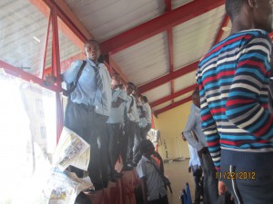 The children loved it - some stood in the window sills for two hours watching and cheering the other kids on