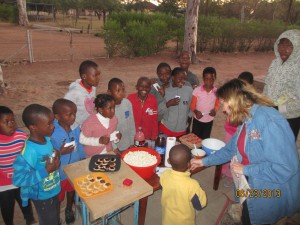 Birthday snacks after games.  They never heard of Scavenger Hunt and it now their favorite game.  